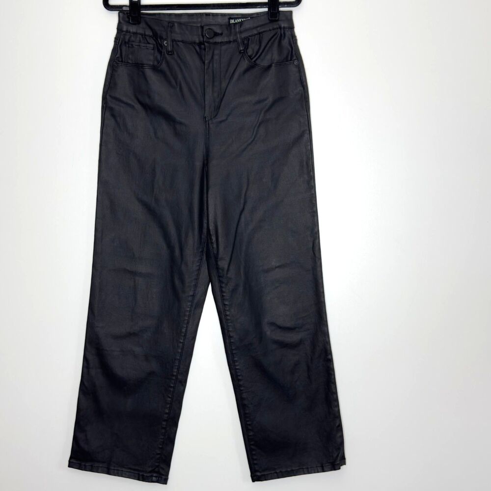 BLANK NYC The Baxter Ribcage Straight Coated Faux Leather Pants Women's Size 30